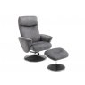 Sophia Swivel Recliner + Free Footstool In Graphite