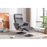 Sophia Swivel Recliner + Free Footstool In Graphite