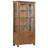 Budleigh Rustic Display Cabinet With Glass Doors