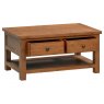 Budleigh Rustic Coffee Table With 2 Drawers