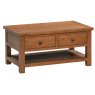 Budleigh Rustic Coffee Table With 2 Drawers