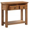 Budleigh Rustic Console Table With 2 Drawers