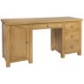 Budleigh Light Oak Double Pedestal Desk