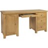 Budleigh Light Oak Double Pedestal Desk