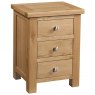 Budleigh Light Oak 3 Drawer Bedside Chest