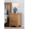 Budleigh Light Oak 3 Drawer Bedside Chest