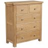 Budleigh Light Oak 2 Over 3 Drawer Chest