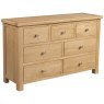 Budleigh Light Oak 3 Over 4 Drawer Chest