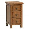 Budleigh Rustic Compact 3 Drawer Bedside Chest