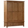 Budleigh Rustic Triple Wardrobe With 3 Drawers