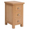 Budleigh Light Oak Compact 3 Drawer Bedside Chest