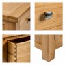 Budleigh Light Oak Compact 3 Drawer Bedside Chest