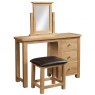 Budleigh Light Oak Dressing Table + Stool