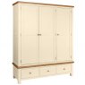 Budleigh Painted Triple Wardrobe With 3 Drawers