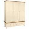 Budleigh Painted Triple Wardrobe With 3 Drawers