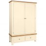 Budleigh Painted Double Wardrobe With 2 Drawers