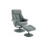 Morgan Swivel Recliner With Free Footstool in Lisbon Teal