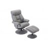 Morgan Swivel Recliner With Free Footstool in Lisbon Rock