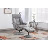 Morgan Swivel Recliner With Free Footstool in Lisbon Rock