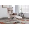 Sophia Swivel Recliner + Free Footstool In Champagne