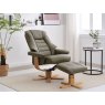 Celine Swivel Recliner + Free Footstool In Olive Green Celine Swivel Recliner + Free Footstool In Olive Green
