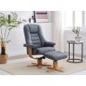 Celine Swivel Recliner + Free Footstool In Petrol Blue Celine Swivel Recliner + Free Footstool In Petrol Blue