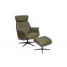Faversham Swivel Recliner + Free Footstool In Olive Green Faversham Swivel Recliner + Free Footstool In Olive Green