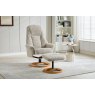Norden Recliner Chair + Free Footstool in Lisbon Grey Fabric