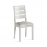 Compton Dining Chair In White Boucle