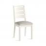 Compton Dining Chair In White Boucle
