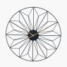 Black Metal Geo Design Round Wall Clock