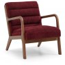 Serenity Accent Chair In Wine Chenille